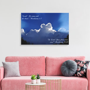 Second Coming Inspirational Scripture Canvas Print