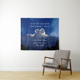 Second Coming Inspirational Scripture Tapestry