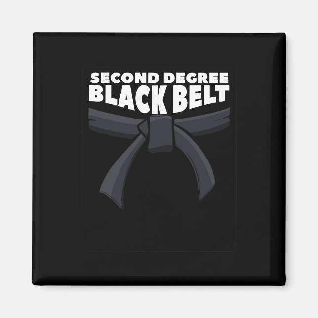 Second Degree Black Belt Martial Arts Karate 1  Magnet (Front)