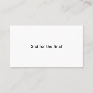 second for forth business card