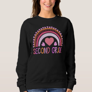 Second Grade 2nd Rainbow First Day Of School Teach Sweatshirt