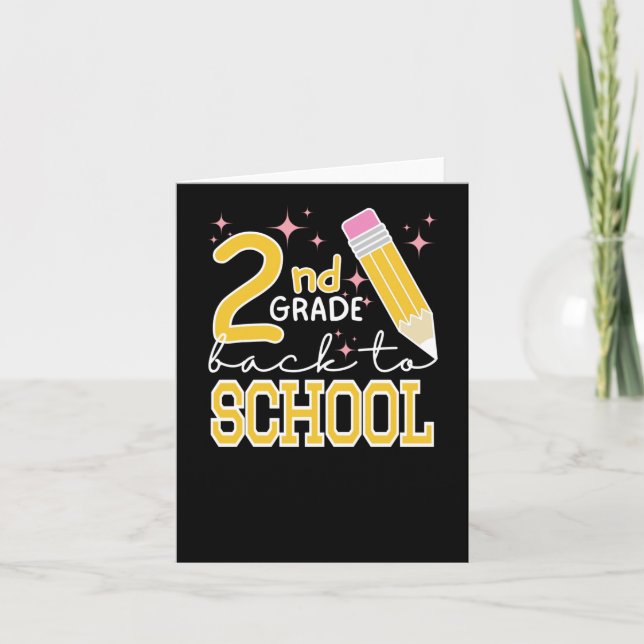 Second Grade Back To School  Card (Front)