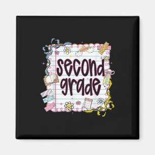 Second Grade Back To School Coquette Bow 2nd Grade Magnet