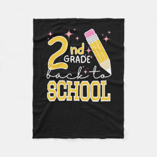 Second Grade Back To School Fleece Blanket