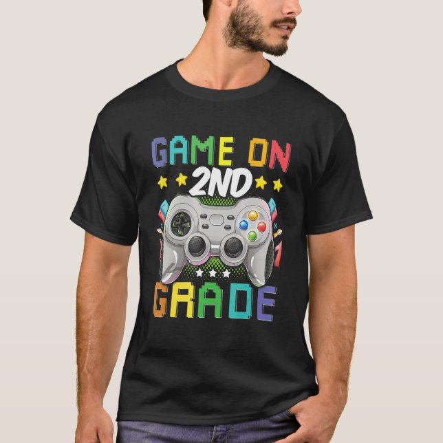 Second Grade Back To School Video Gamer Game On 2n T-Shirt (Front)