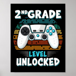 Second Grade Ck To School Gamer 2nd Grade For Boys Poster