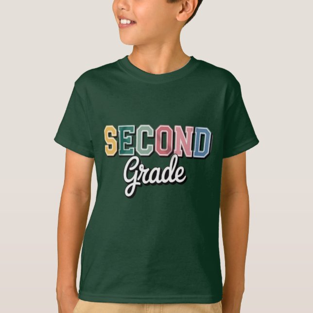 Second Grade – Colourful Back to School Design T-Shirt (Front)