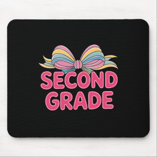 Second Grade Coquette Bow Teachers Back To School  Mouse Pad