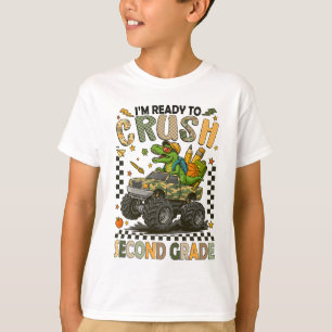 Second Grade Crusher: Monster Truck Confidence T-Shirt