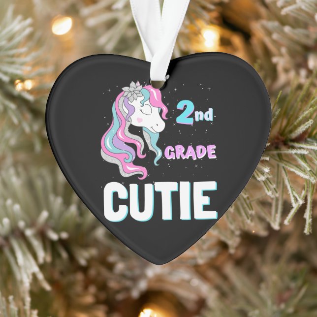 Second grade cutie Unicorn Ornament (Tree)