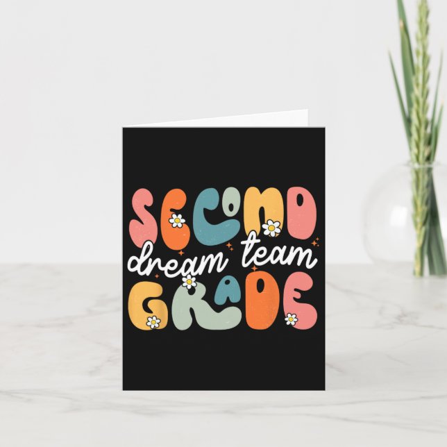 Second Grade Dream Team Ck To School Hello 2nd Gra Card (Front)