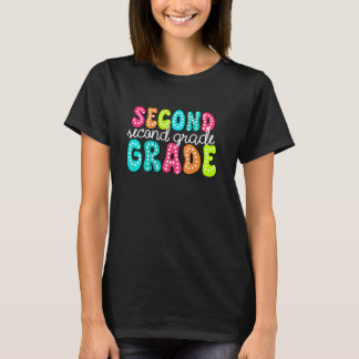 Second Grade Dream Team Teacher Student Funny Back T-Shirt