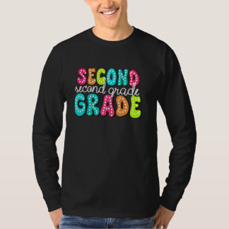 Second Grade Dream Team Teacher Student Funny Back T-Shirt