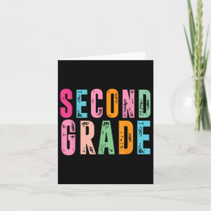 Second Grade Dude Back To School For Boys Girls Re Card