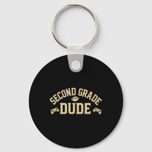 Second Grade Dude Gamer Footll Ck To School Appare Key Ring