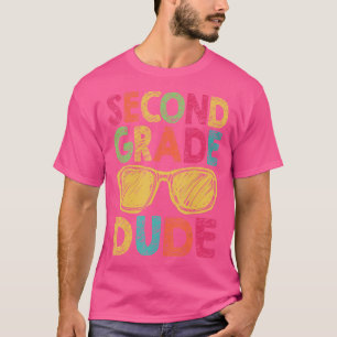Second Grade Dude Retro Vintage Back To School 2nd T-Shirt
