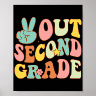 Second Grade Groovy Last Days School 2nd Grade  Poster