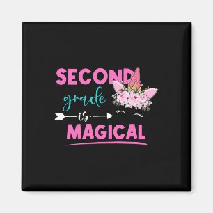 Second Grade Is Magical Unicorn 2nd Grade Teacher Magnet