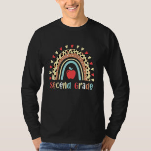 Second Grade Leopard Rainbow Teacher Team 2nd Grad T-Shirt
