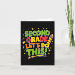 Second Grade Let's Do This Back To School Kids  Card