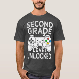Second Grade Level Unlocked Video Game Back to Sch T-Shirt