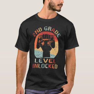 Second Grade Level Unlocked Video Game Back to Sch T-Shirt