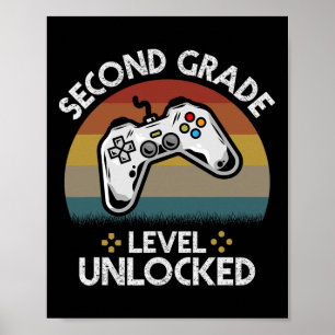 Second Grade Level Unlocked Video Game Byck To Sch Poster