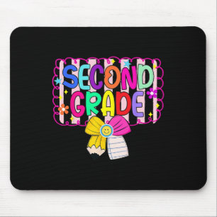 Second Grade Pencil Bow First Days Back To School Mouse Pad