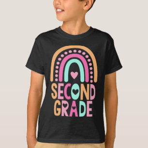 Second Grade Rainbow Girls Boys Teacher Cute 2nd G T-Shirt