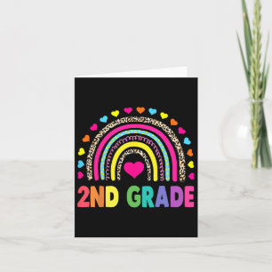 Second Grade Rainbow Girls Boys Teacher Team 2nd G Card