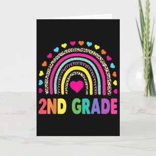 Second Grade Rainbow Girls Boys Teacher Team 2nd G Card
