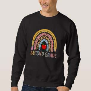 Second Grade Rainbow Girls Boys Teacher Team 2nd G Sweatshirt