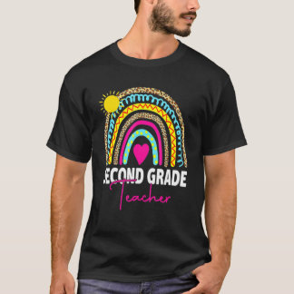 Second Grade Rainbow Girls Boys Teacher Team 2nd T-Shirt