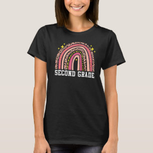 Second Grade Rainbow Leopard Back To School 2nd Gr T-Shirt