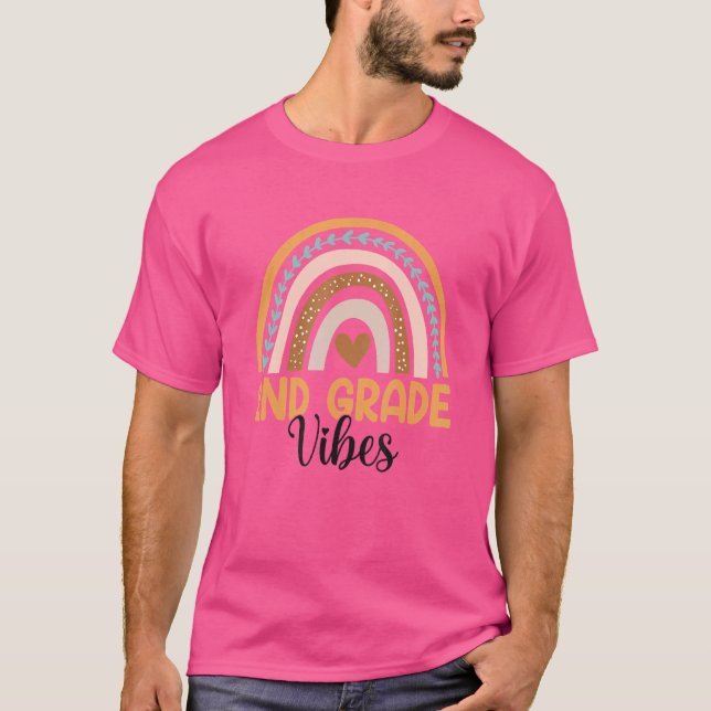 Second Grade Rainbow Teacher Back To School 2nd Gr T-Shirt (Front)