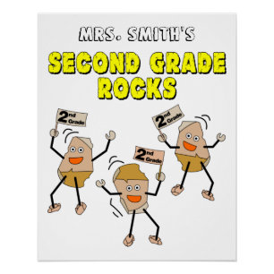 Second Grade Rocks Poster