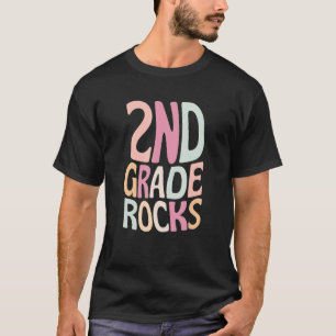Second Grade Rocks Retro Teacher 2nd Grade Student T-Shirt