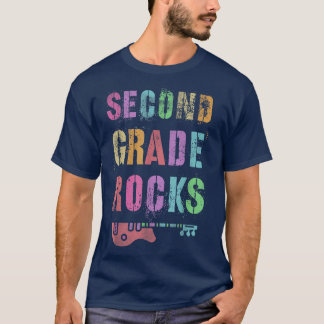 SECOND GRADE ROCKS Teacher Rockstar 2nd Grader Is T-Shirt