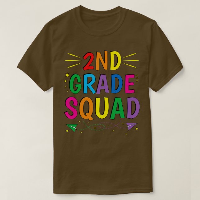 Second Grade Squad 2nd First Day of School T-Shirt (Design Front)