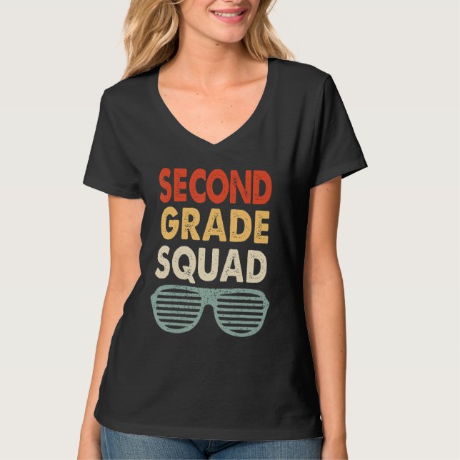 Second Grade Squad Crew Back To School 2nd Grade T T-Shirt (Front)