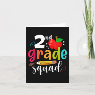 Second Grade Squad Fun Back To School 2nd Graders  Card
