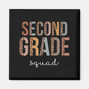 Second Grade Squad Hello Back To School Magnet