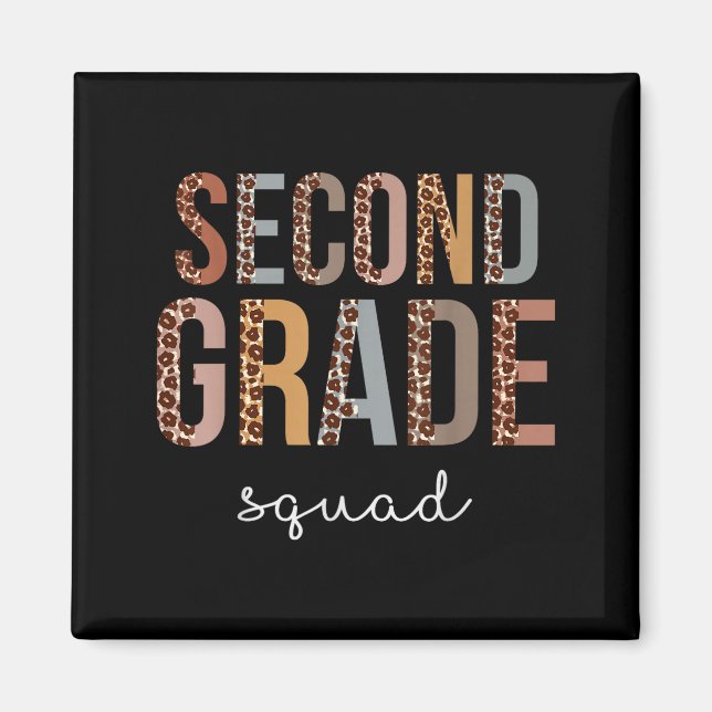 Second Grade Squad Hello Back To School Magnet (Front)