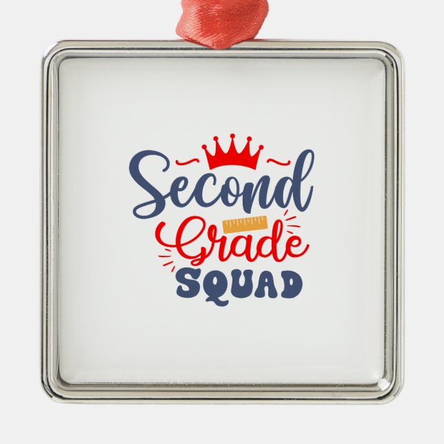 Second Grade Squad Metal Tree Decoration (Front)