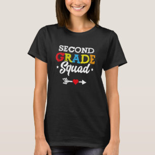 Second Grade Squad Teacher Student Kids Back To T-Shirt