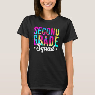 Second Grade Squad Tie Dye Back To School Teacher T-Shirt