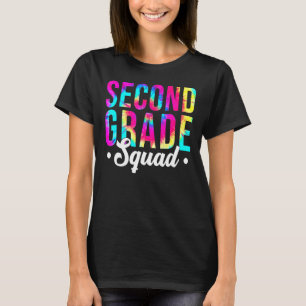 Second Grade Squad Tie Dye Back To School Teacher T-Shirt