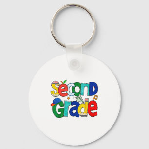Second Grade Student School Clroom Learning Educat Key Ring