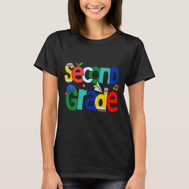 Second Grade Student School Clroom Learning Educat T-Shirt (Front)