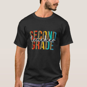 Second Grade Teacher 2nd Back To School Leopard Wo T-Shirt